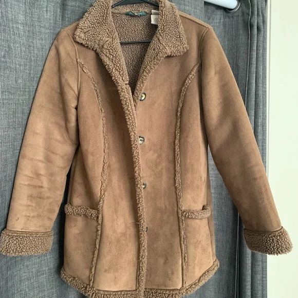 L.L. Bean | Jackets & Coats | Ll Bean Sherpa Lined Brown Faux